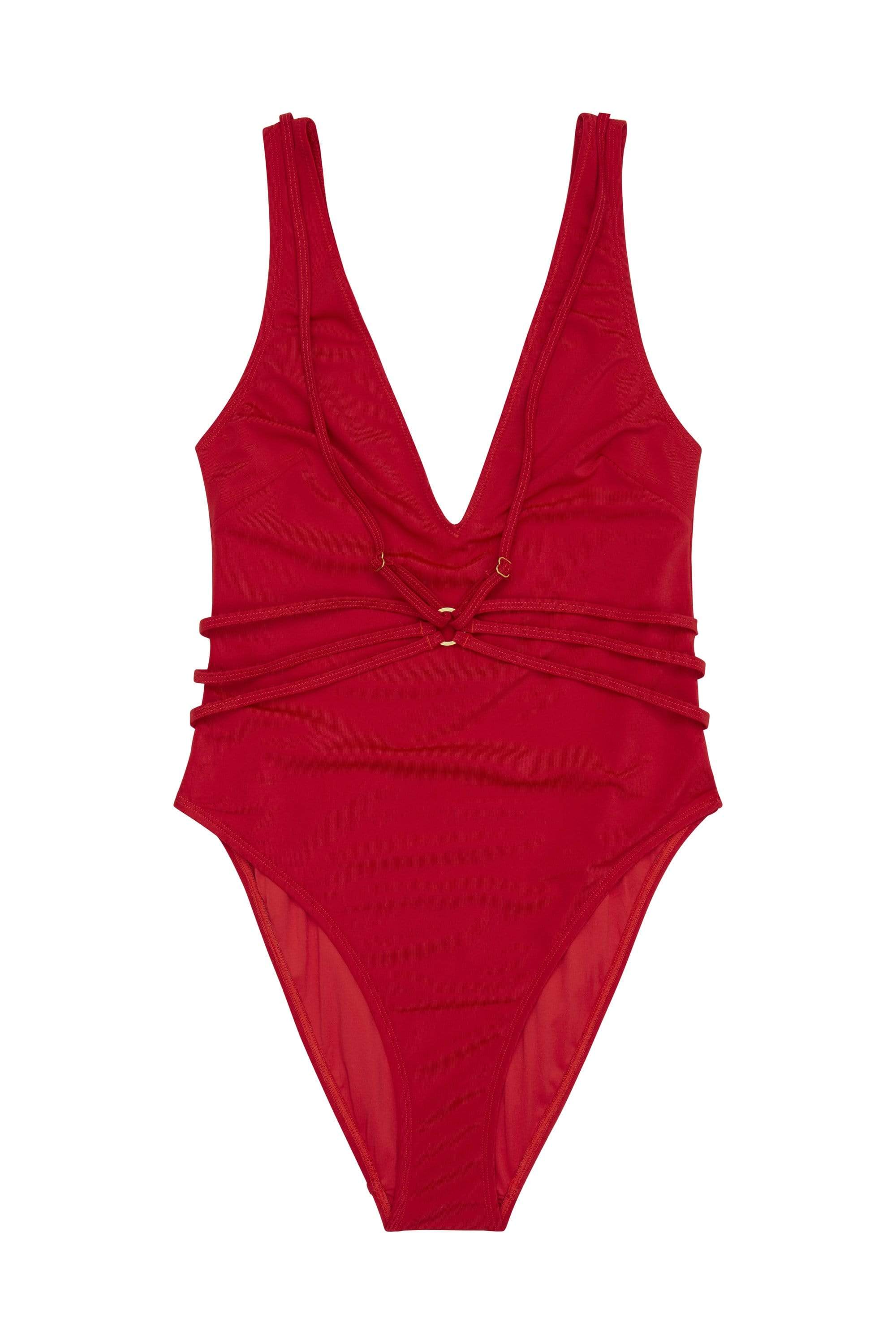 Red strappy swimsuit - Image 6
