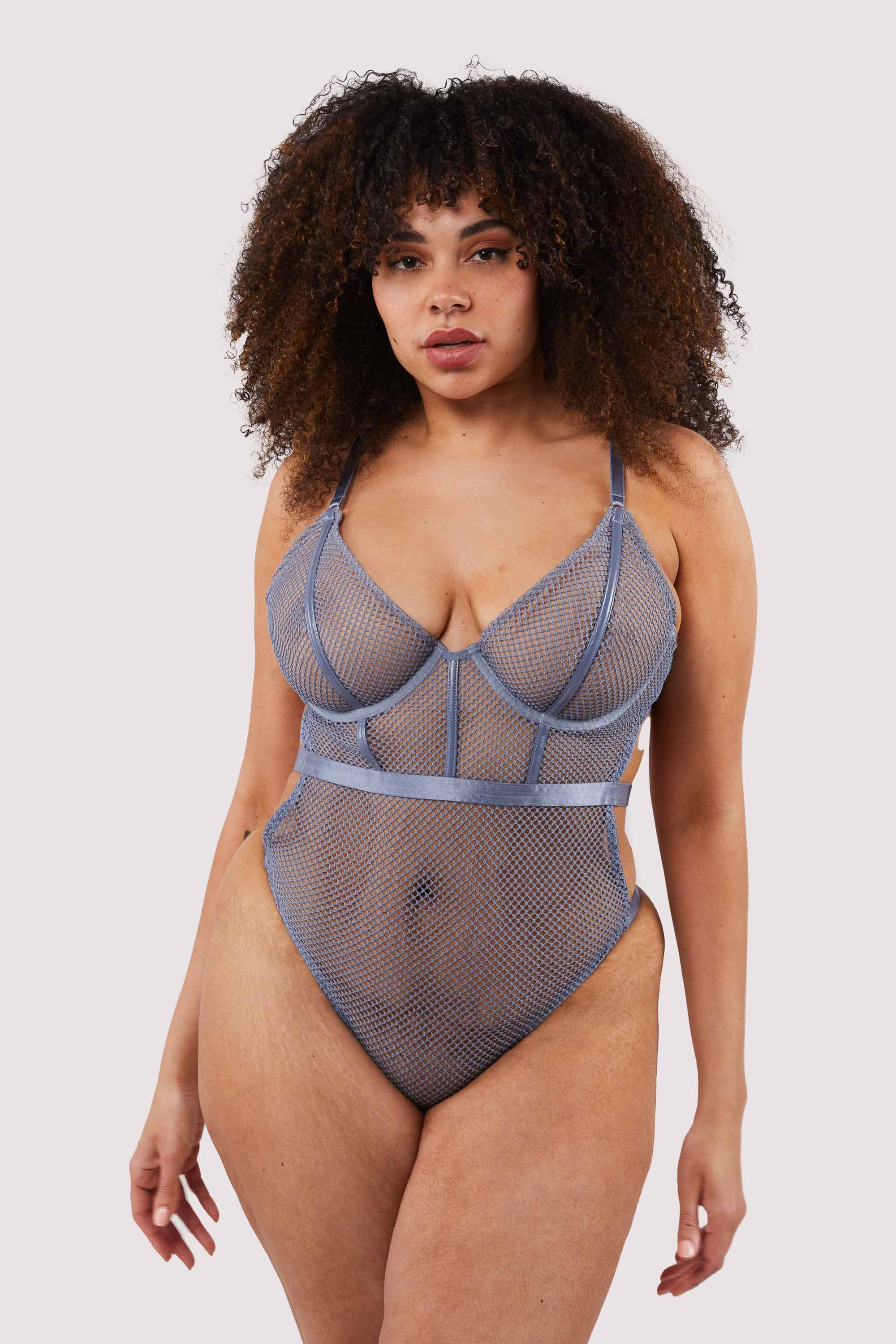Selena Blue High Leg Bodysuit - Image 5
