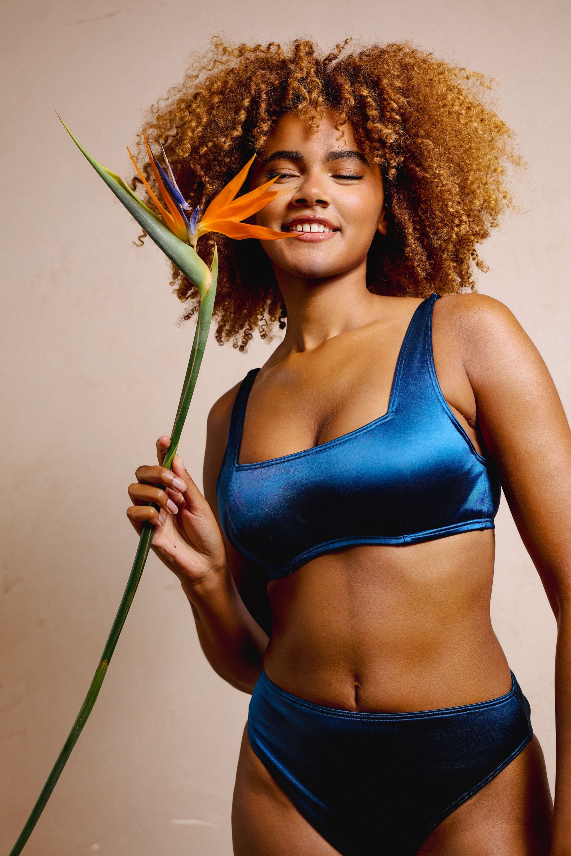 Kylie Teal Fuller Bust Square Neck Crop Top - Image 5