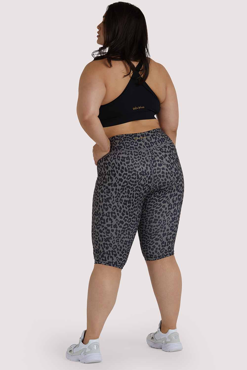 Eco Dusty Olive Leopard Curve Shorts - Image 3