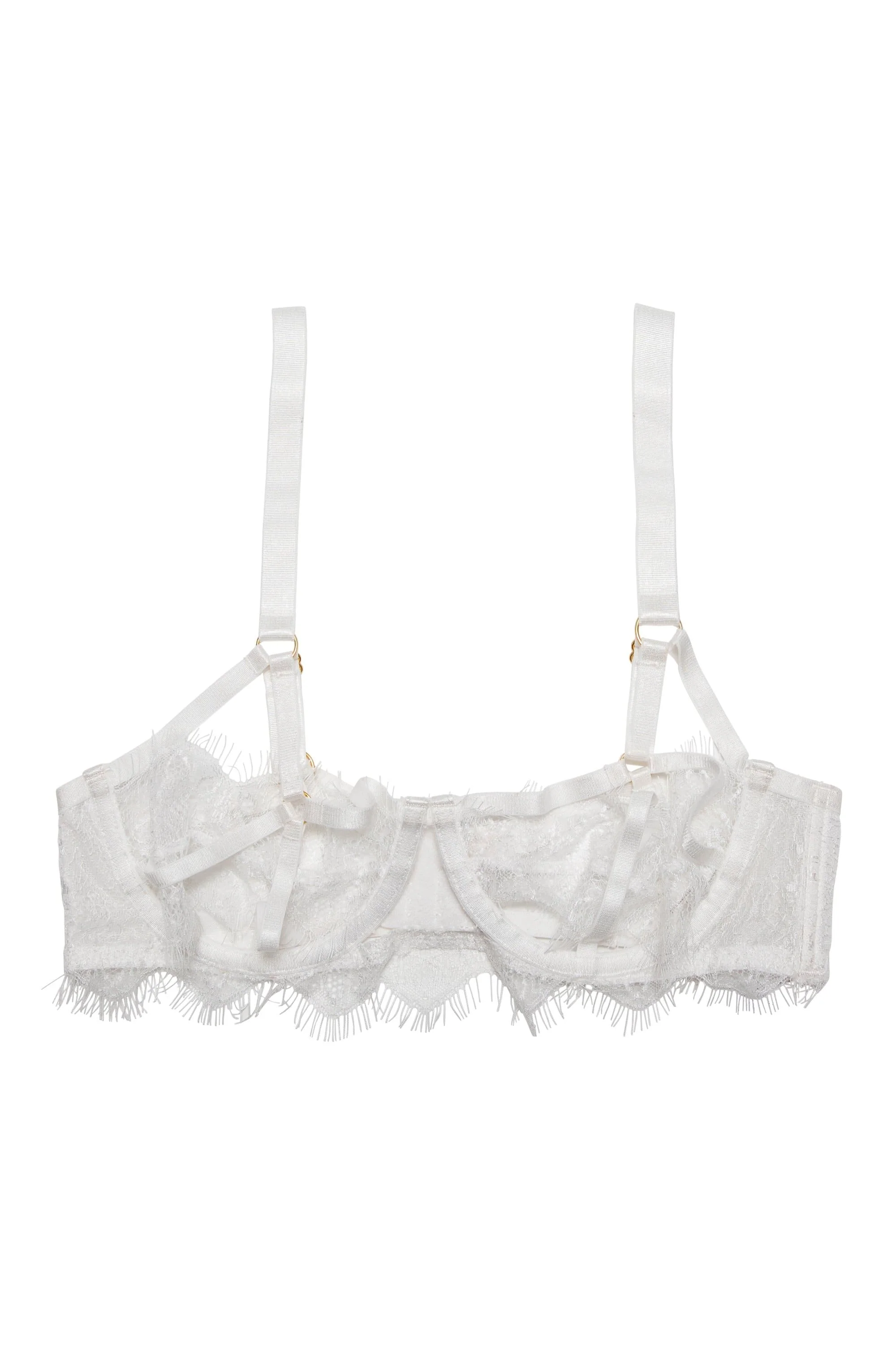 Chantal White Cage Bra - Image 4