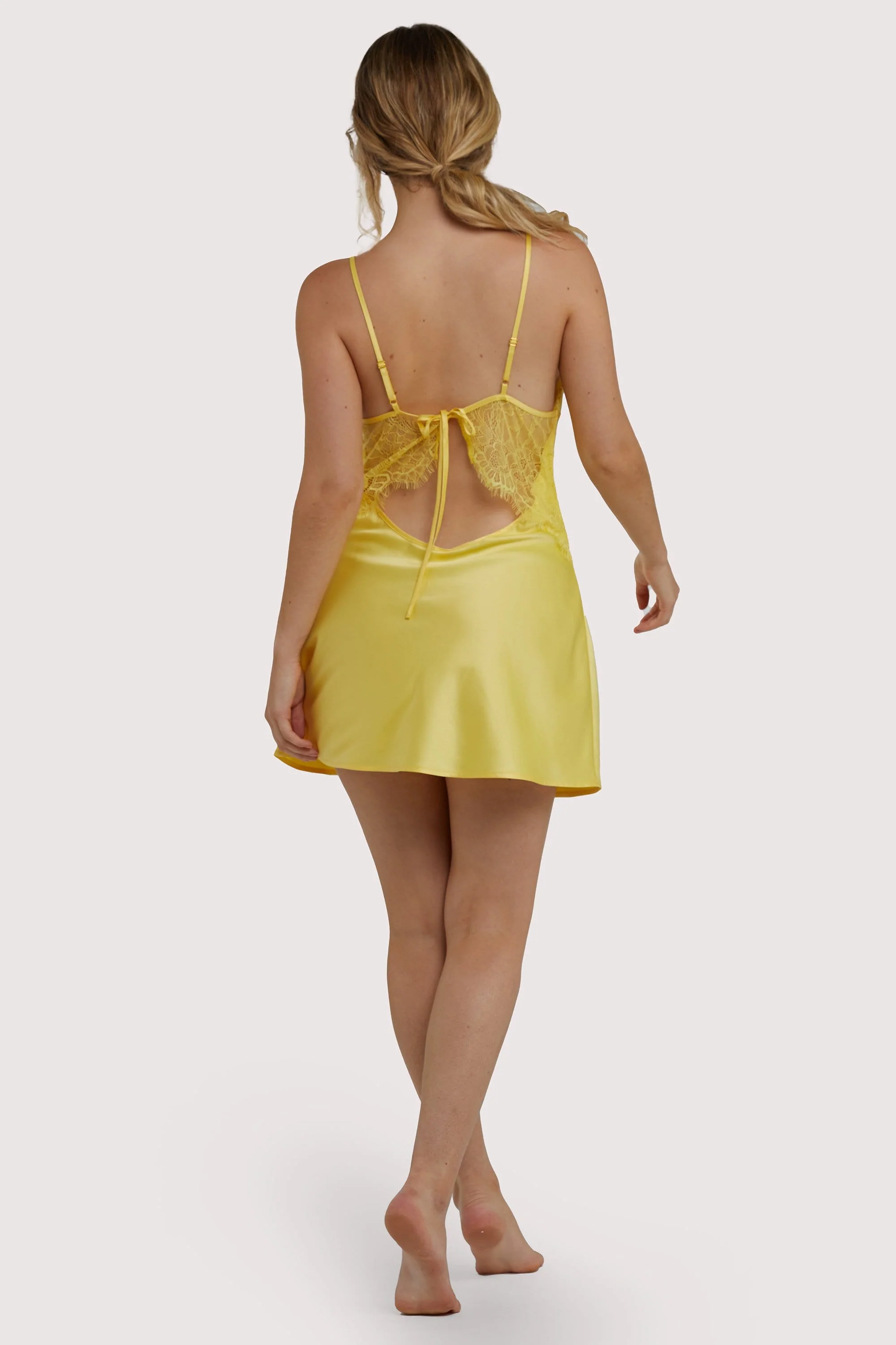 Helena Yellow Slip Dress - Image 3