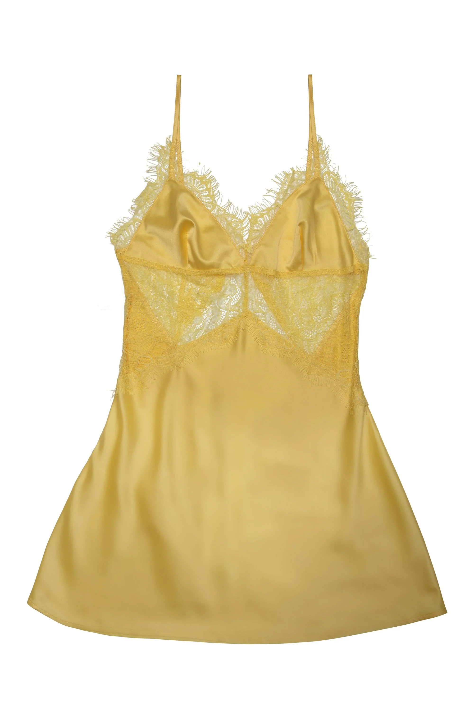 Helena Yellow Slip Dress - Image 4