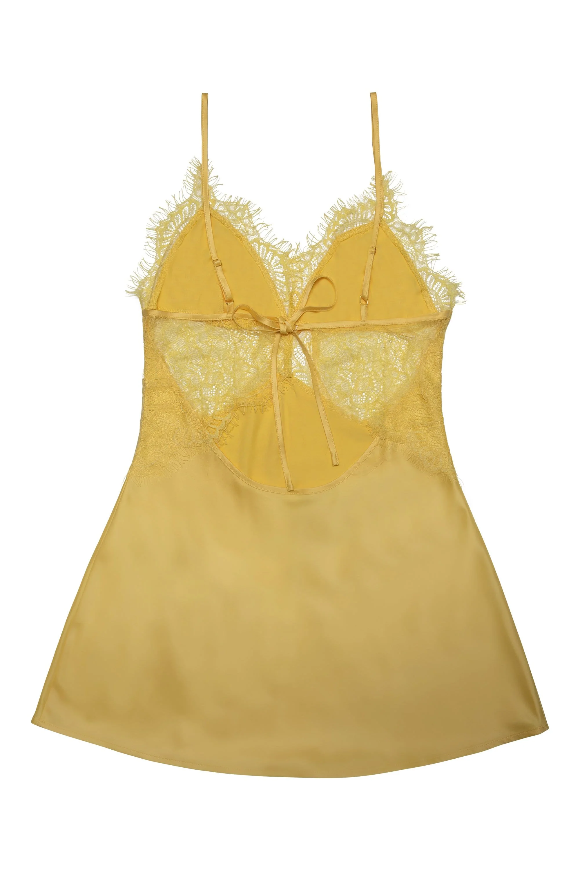 Helena Yellow Slip Dress - Image 5