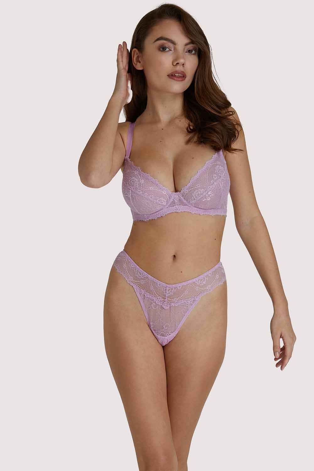 Ariana Lilac Everyday Lace Thong - Image 2