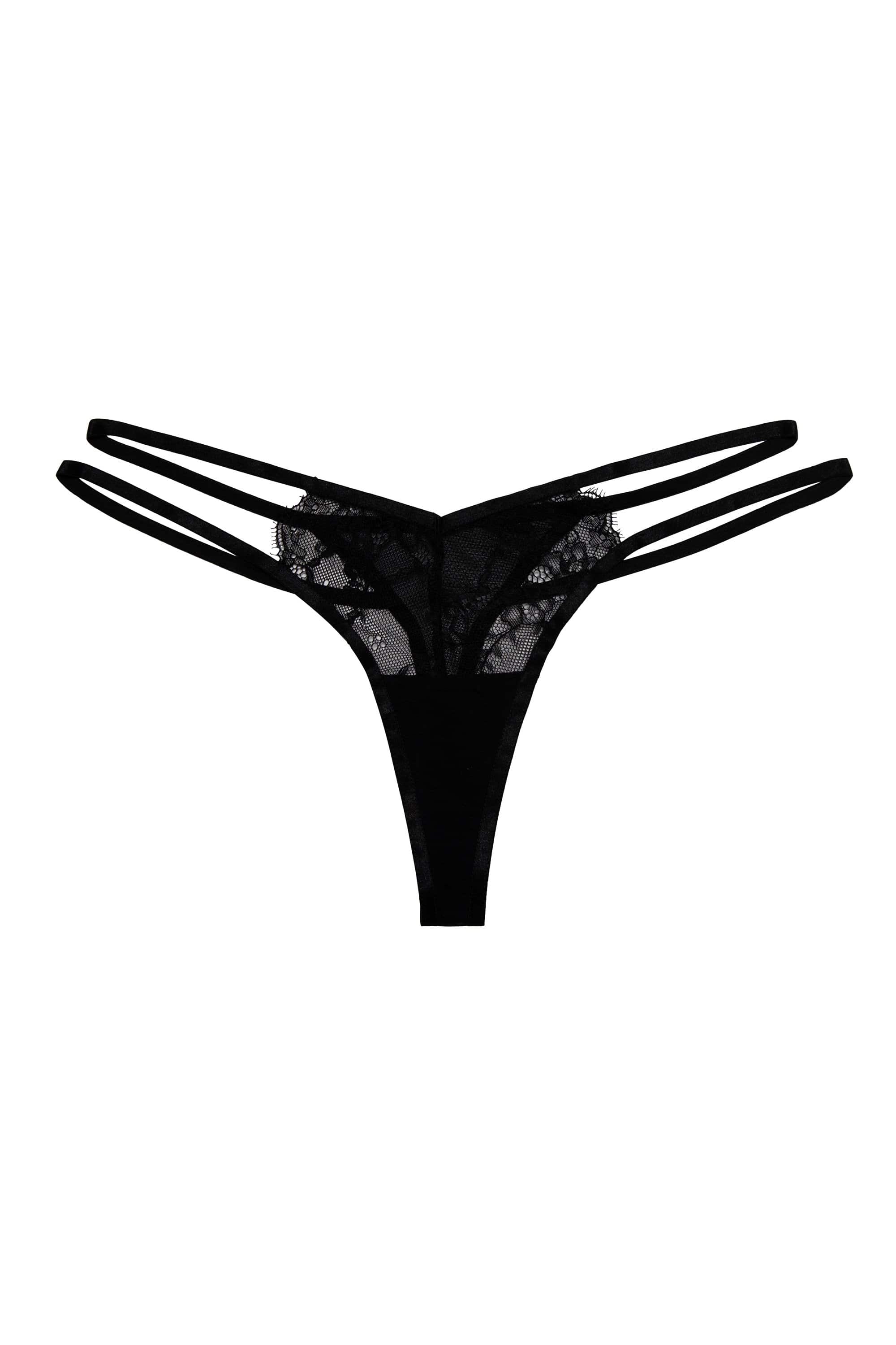 Wolf & Whistle Renata Black Thong - Image 2
