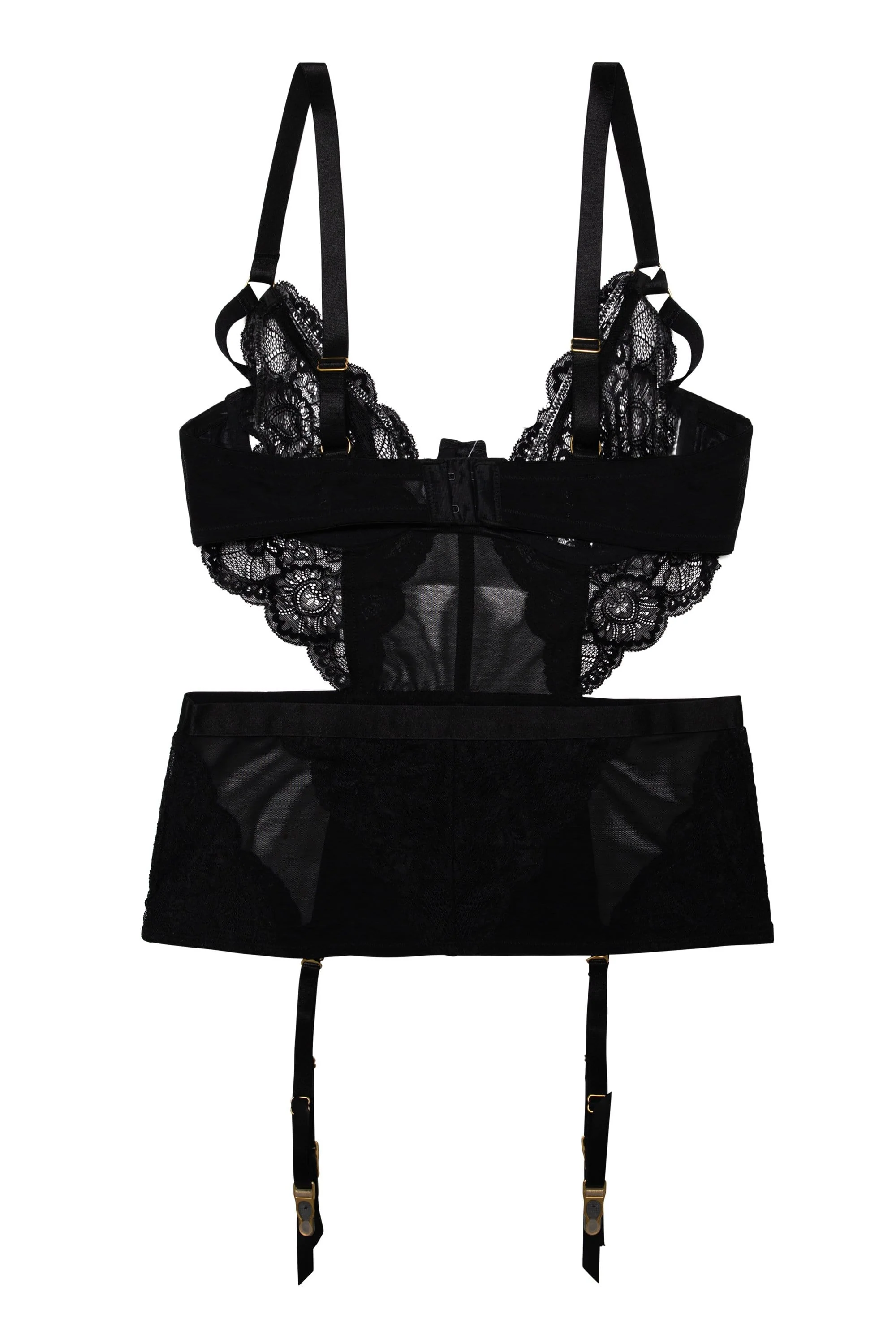 Paola Black Lace Basque - Image 4