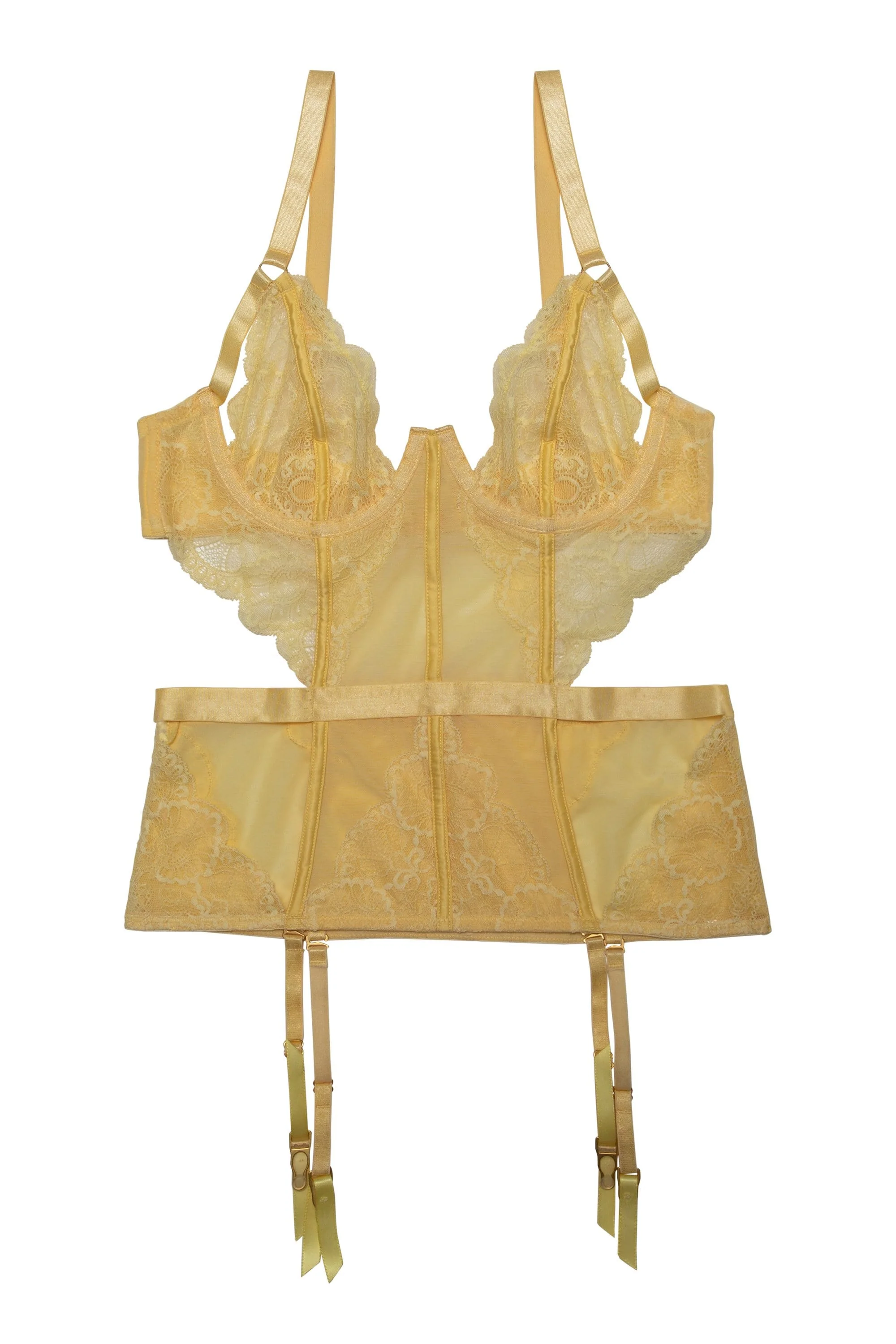 Paola Lemon Lace Basque - Image 5