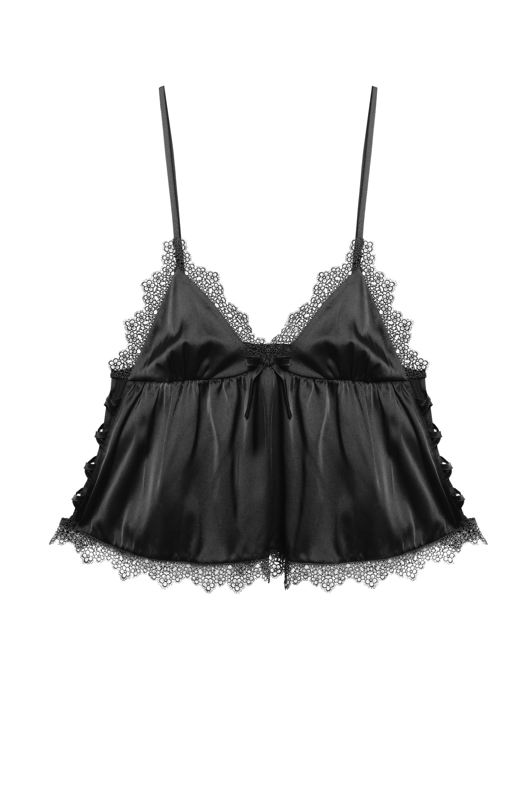 Tinley Black Criss Cross Cami & short - Image 4