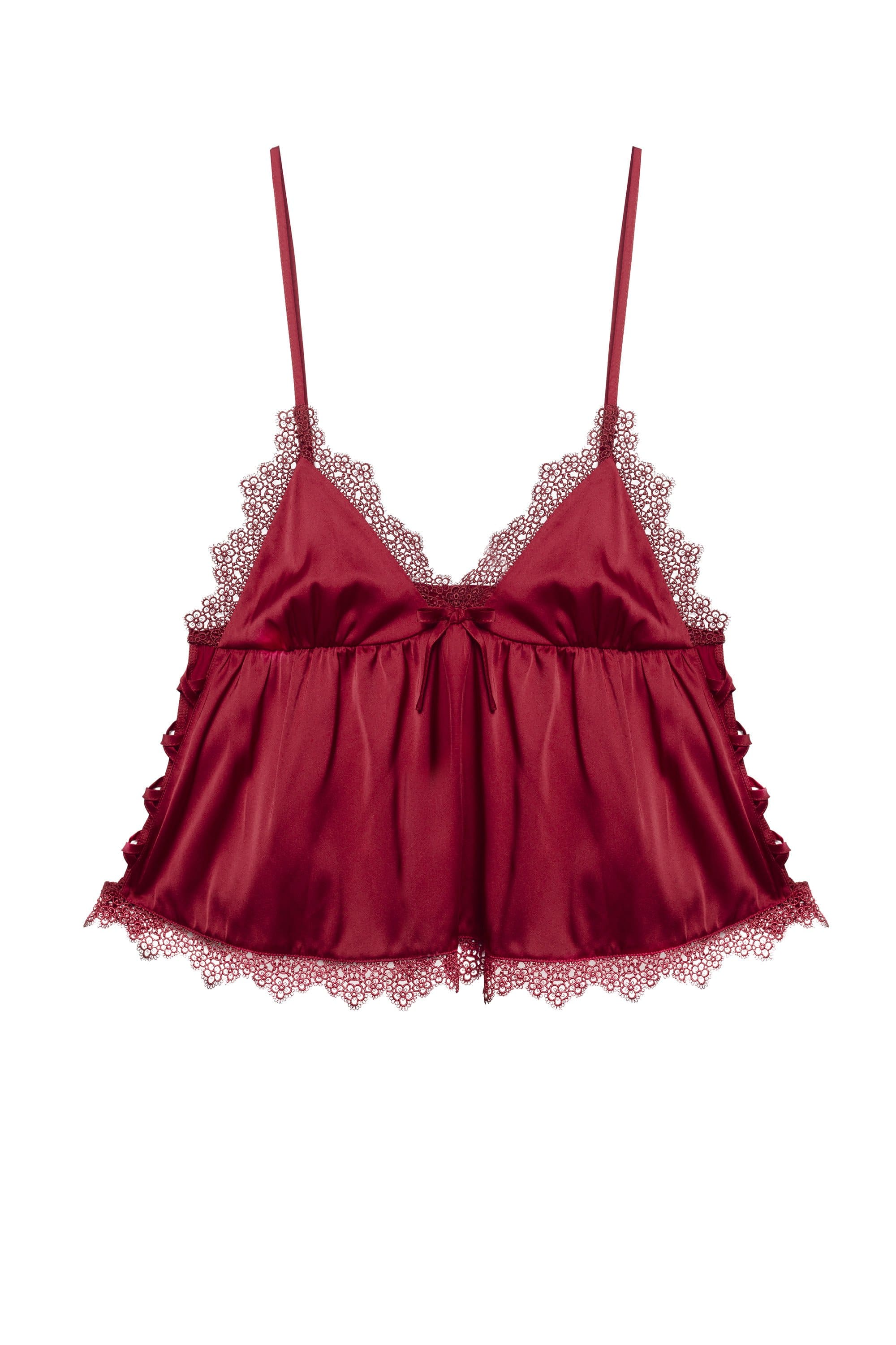 Tinley Red Criss Cross Cami & short - Image 2