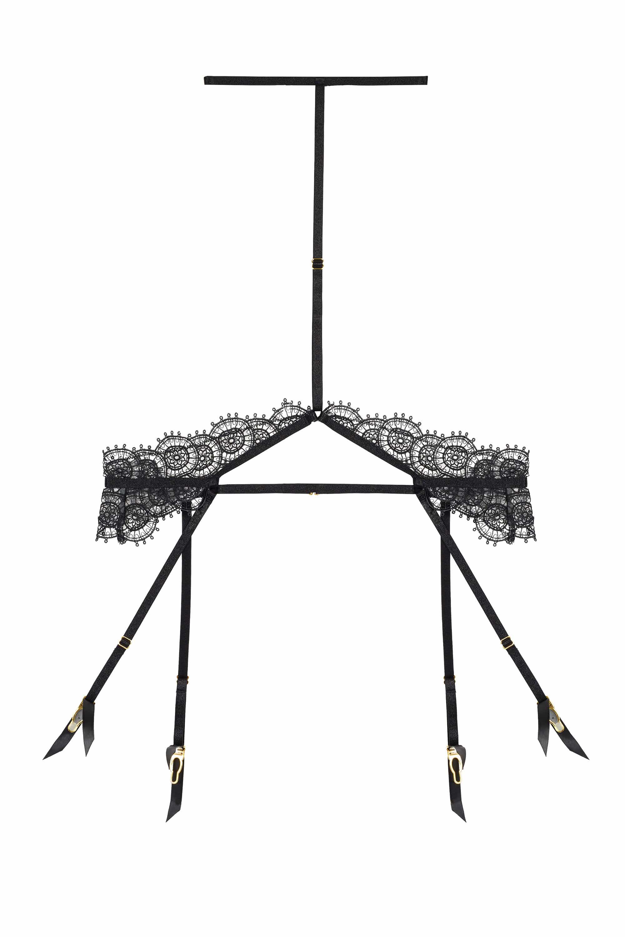 Una Cream & Black Suspender Harness - Image 4