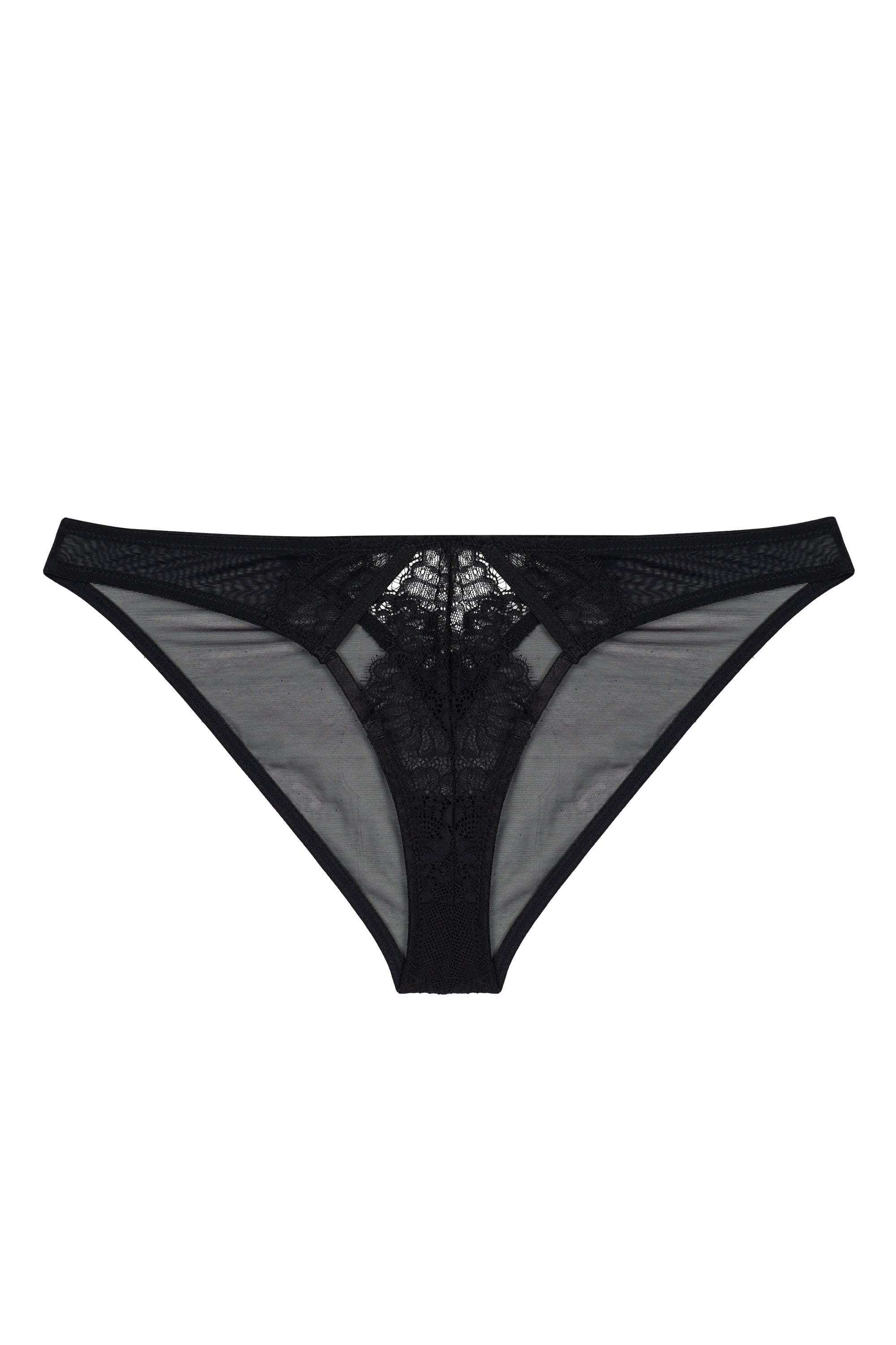 Ember Black Lace & Mesh Brief - Image 2