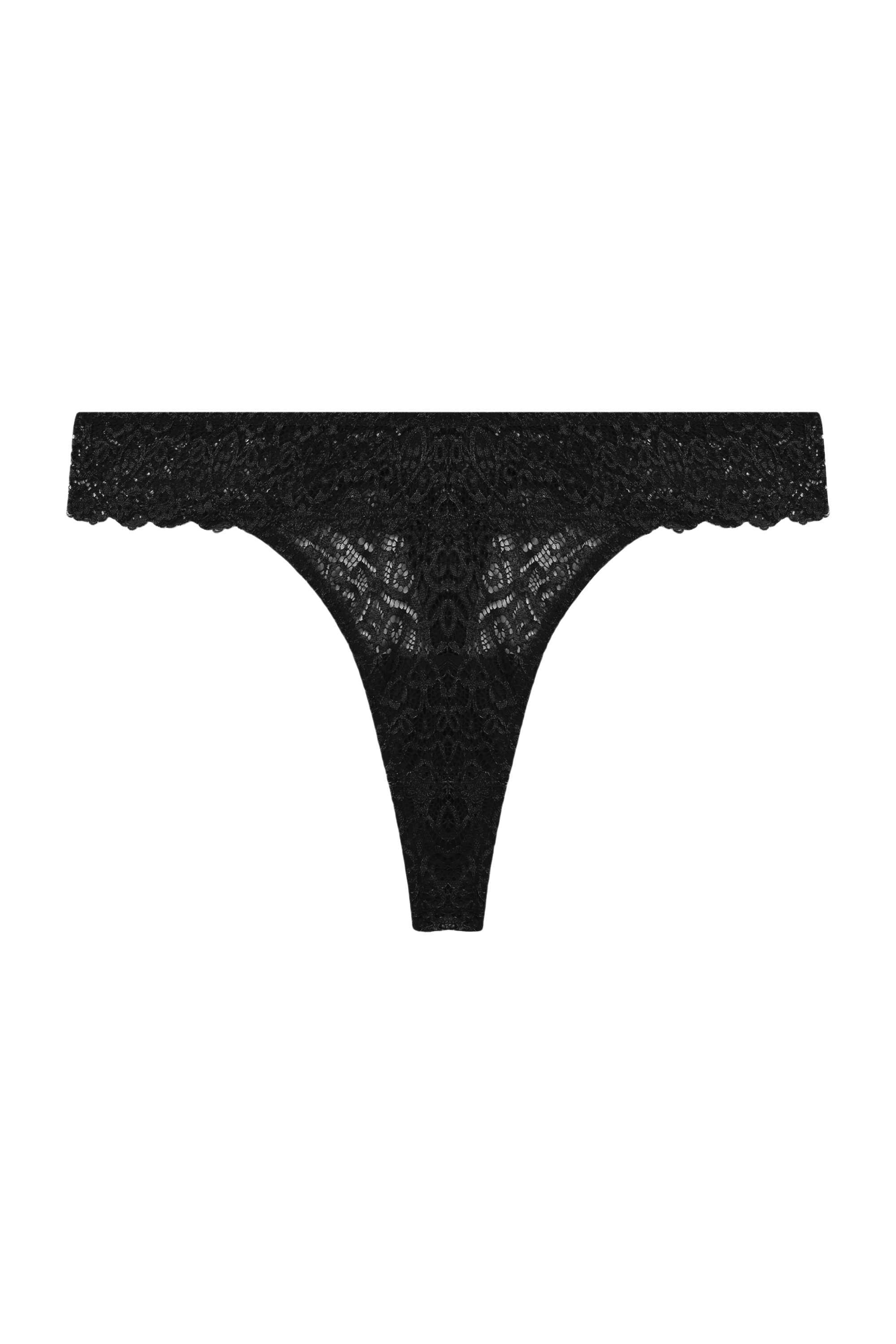 Ariana Black Lace Thong - Image 2