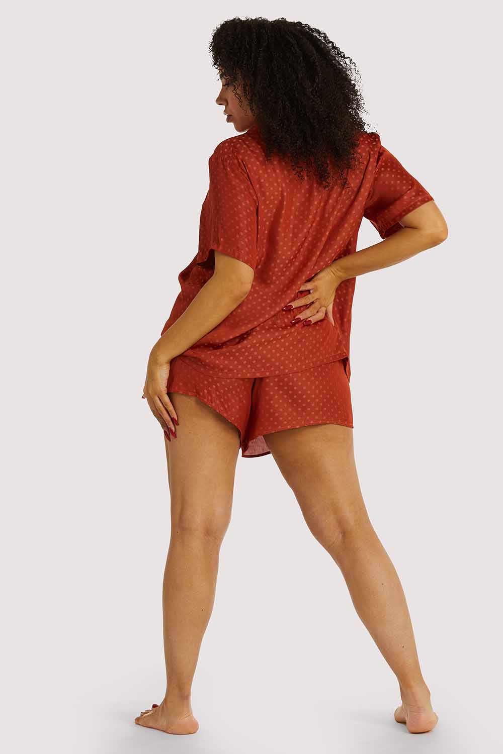 Rust Spot Satin Pyjama Set - Image 4