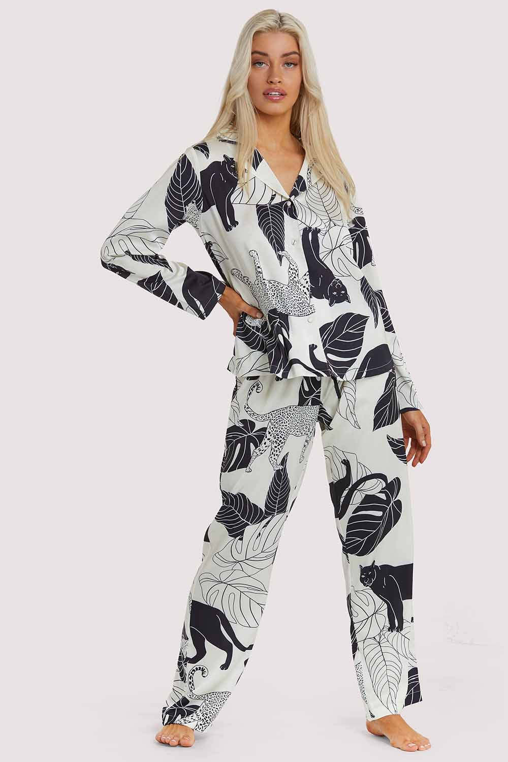 Panther Print Satin Pyjama Set - Image 3