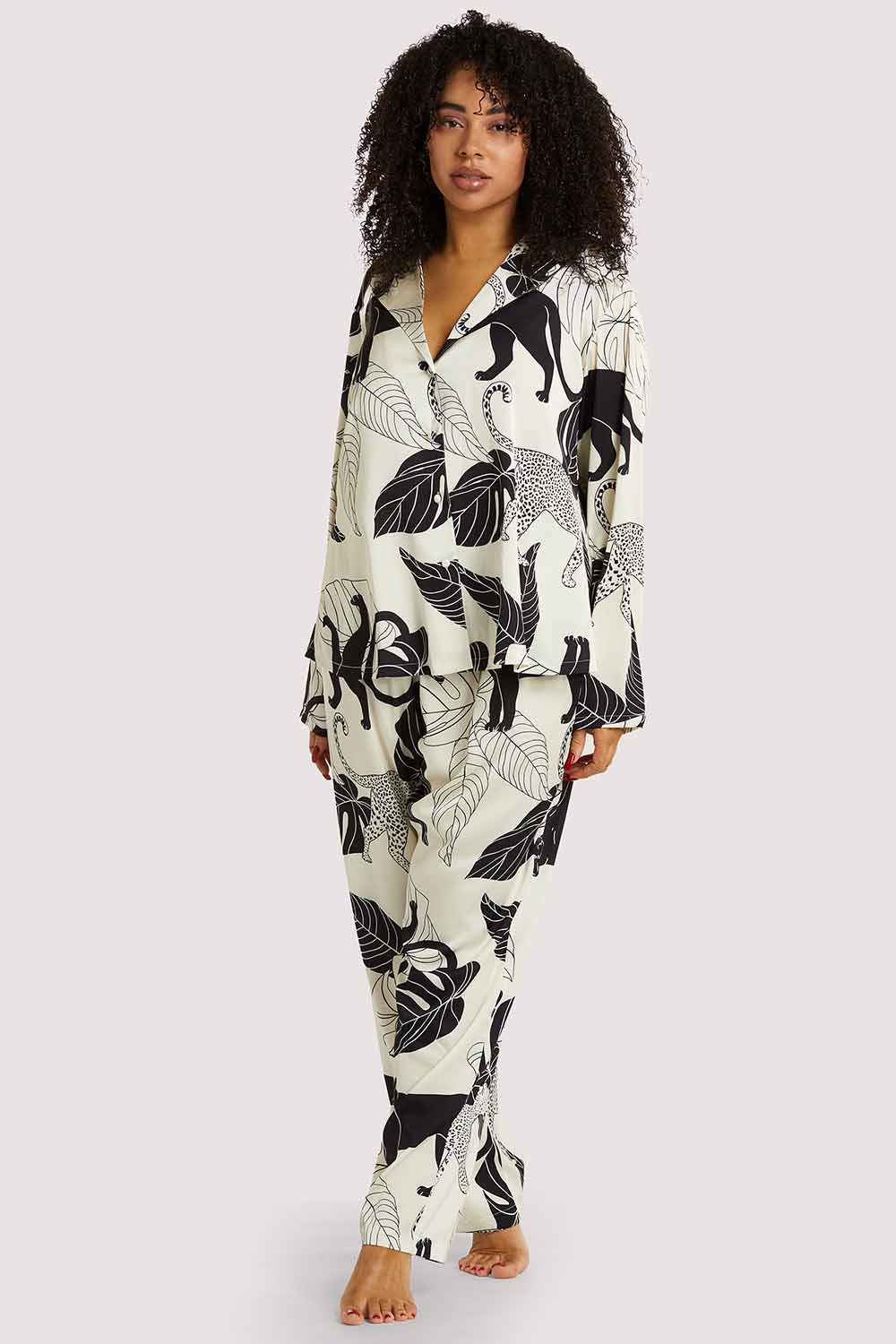 Panther Print Satin Pyjama Set - Image 5