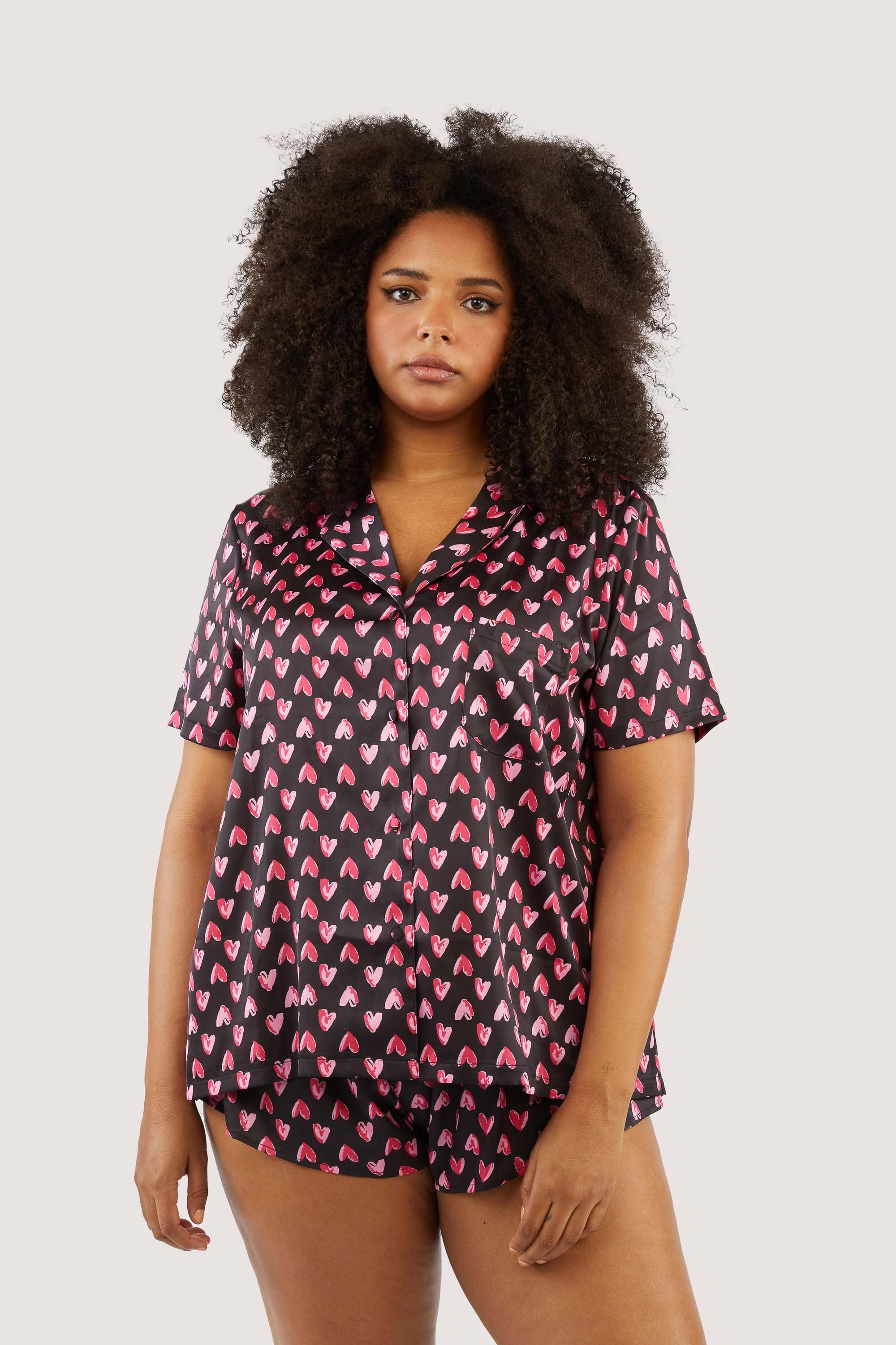 Heart Print Satin Pyjama Set - Image 6