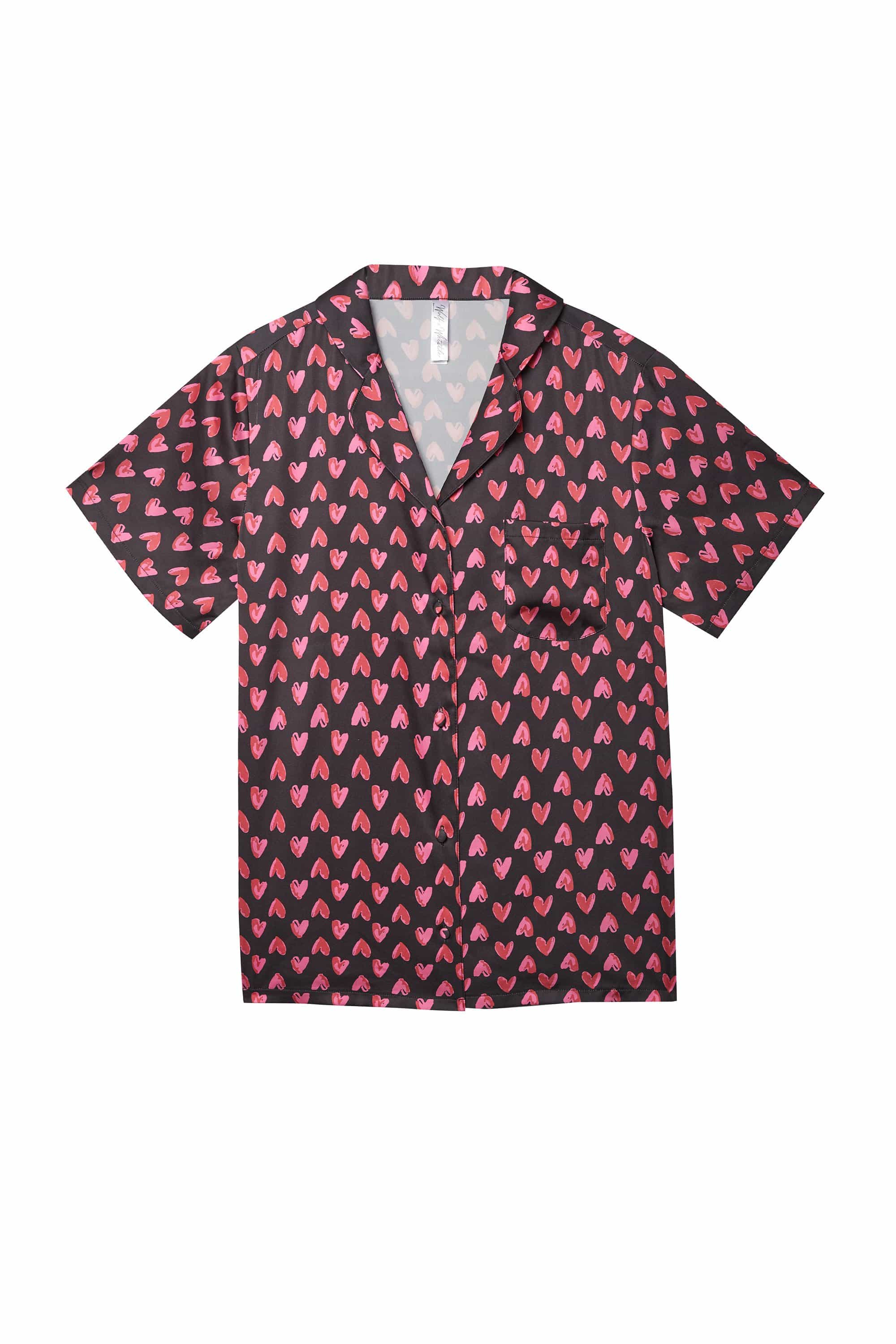 Heart Print Satin Pyjama Set - Image 8