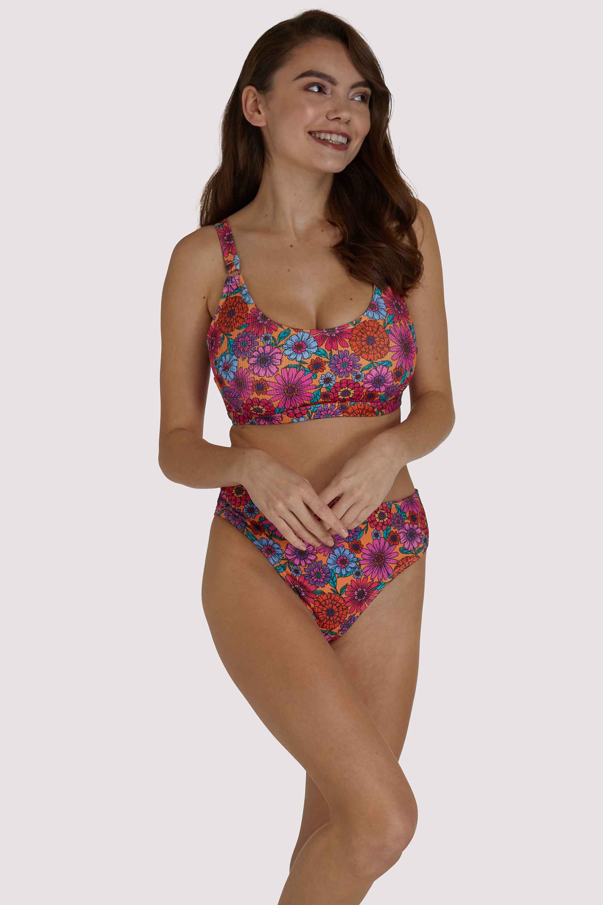 Scarlett Floral Fuller Bust Crop Bikini Top - Image 2