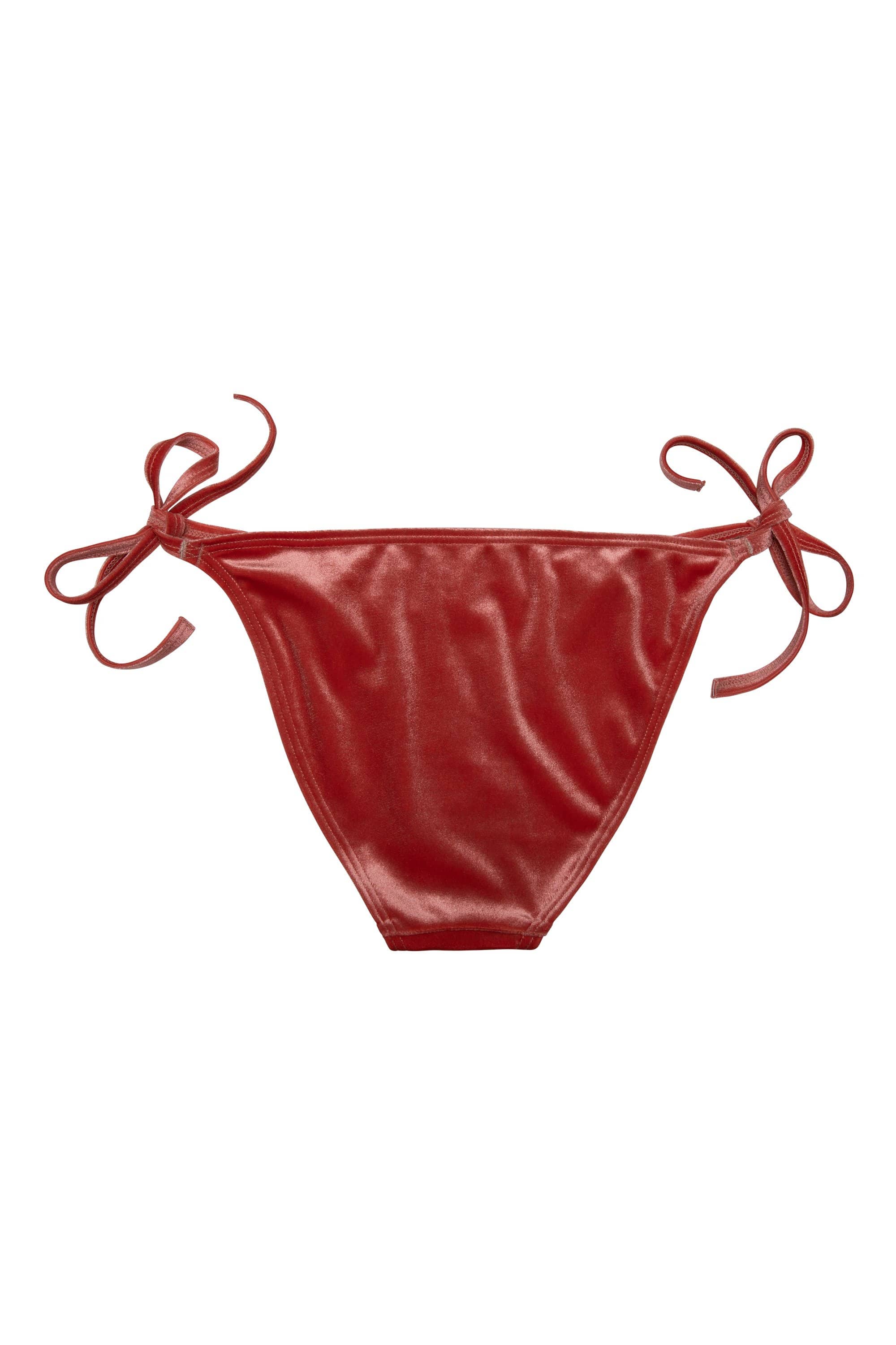 Lillian Peach Velvet Bikini Tie-Side Brief - Image 6