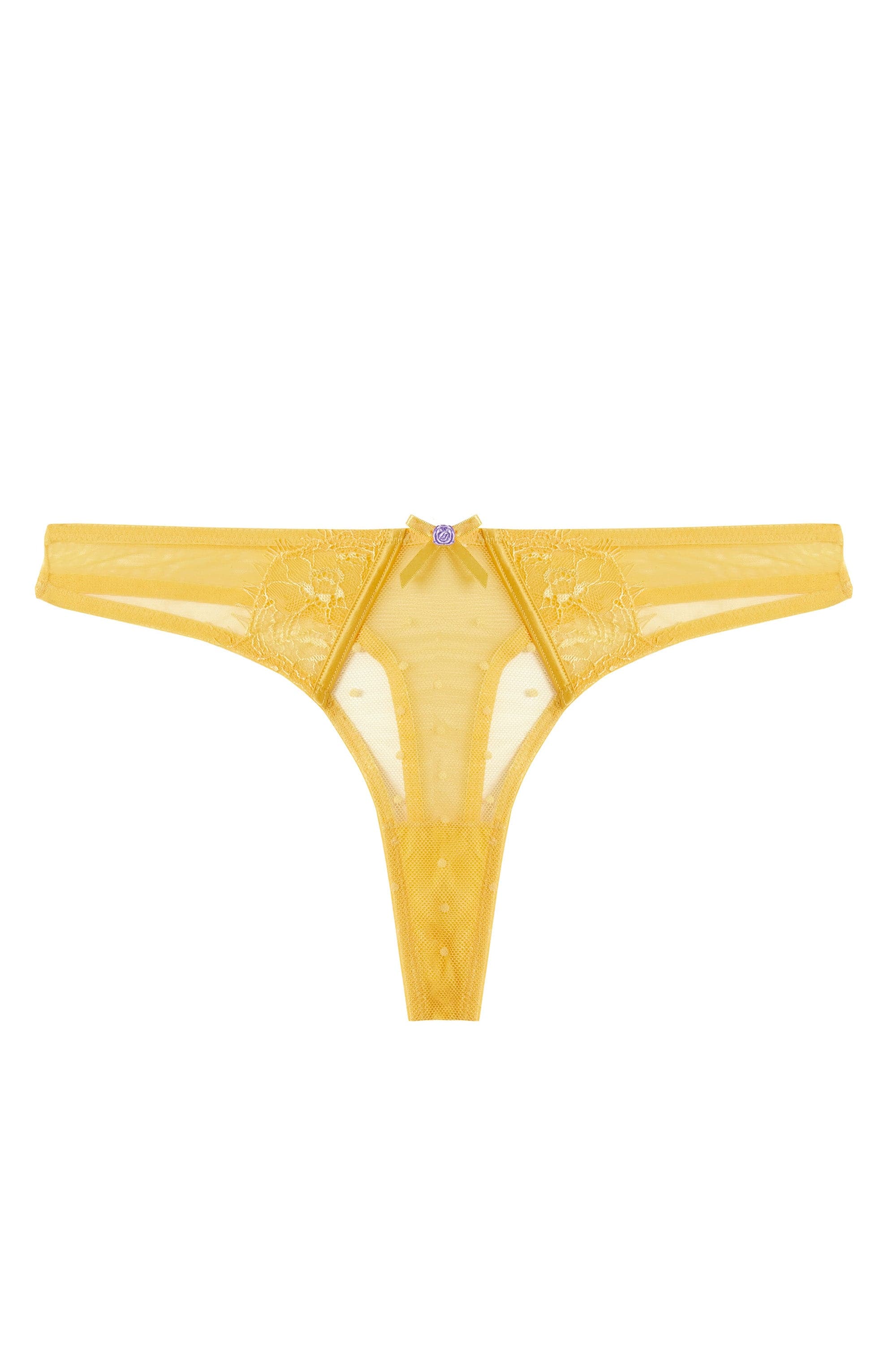 Ziggy Mango Lace and Spotted Mesh Thong - Image 4