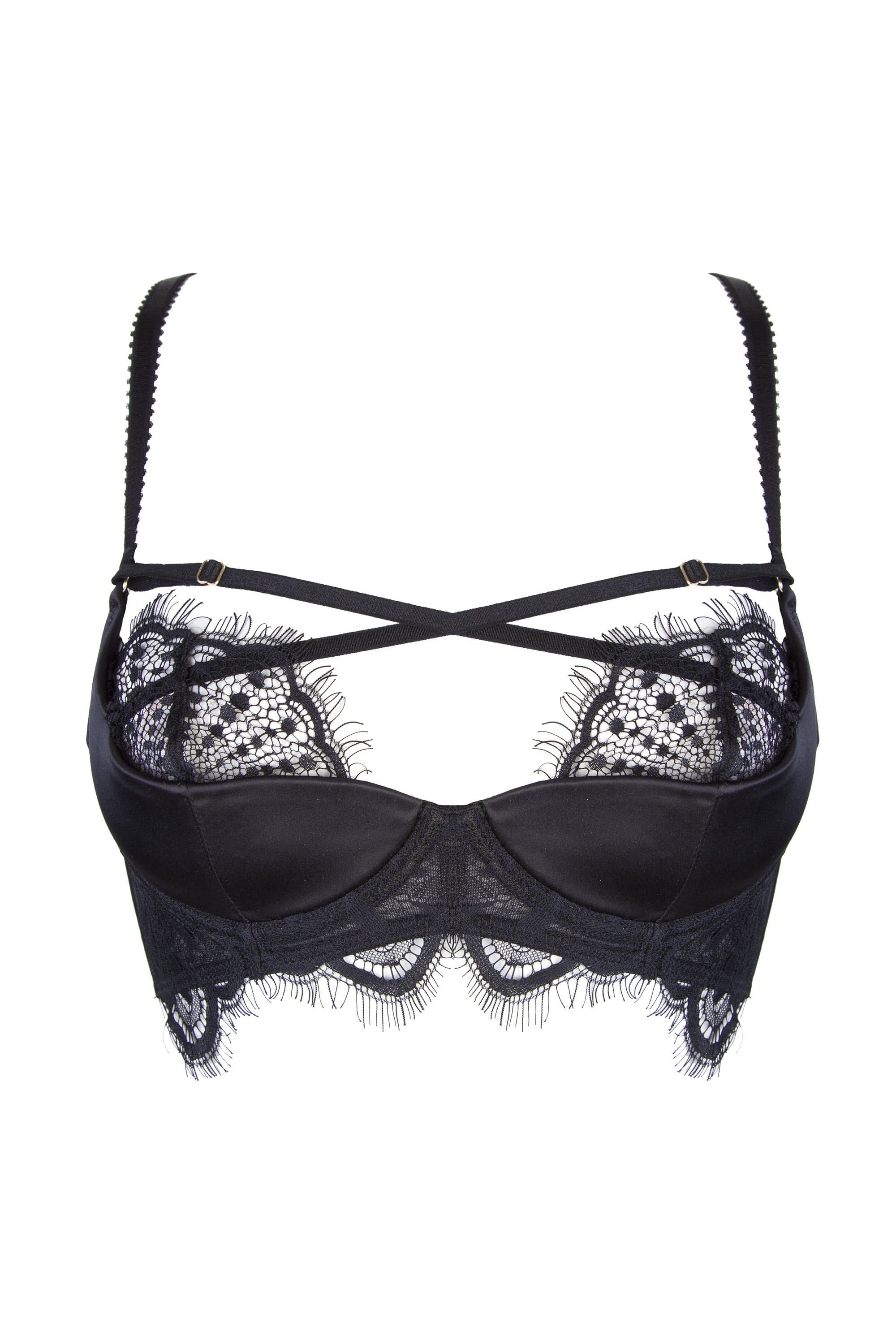 Zora Satin & Lace Demi Push Up A-D cups - Image 3